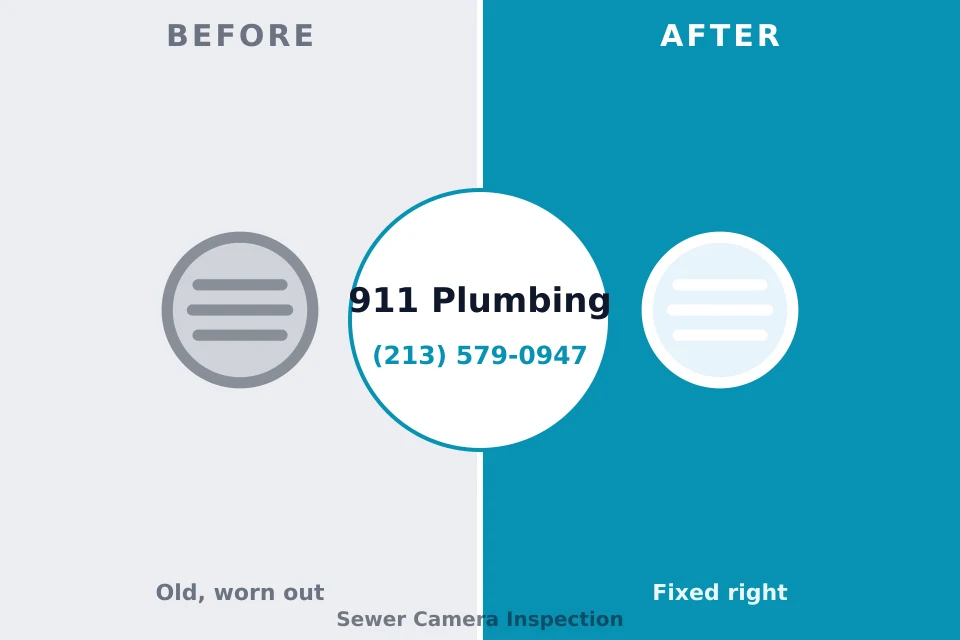 Before and after: plumbing repair Stone Ridge, VA